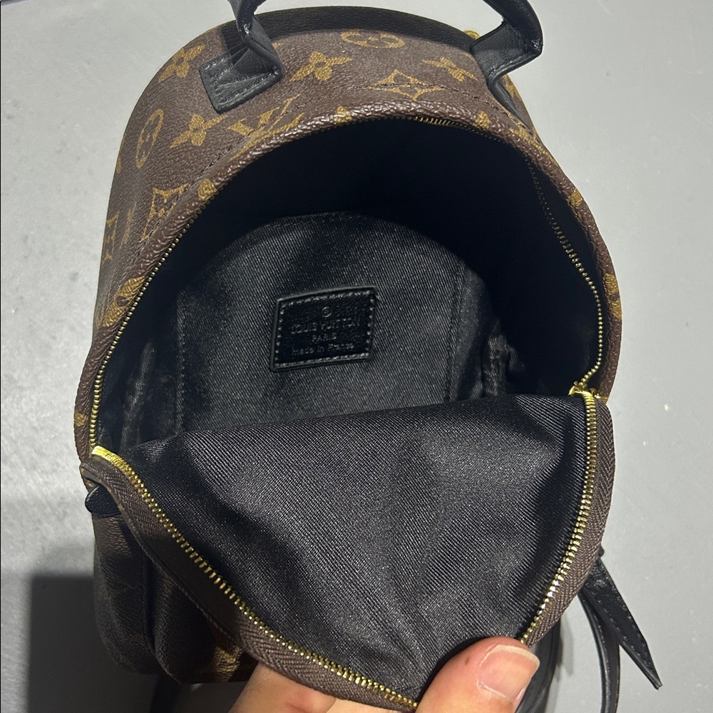 Brown Monogram Leather Mini Backpack Style Bag - image 11